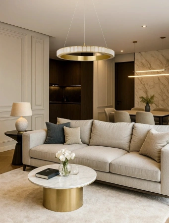 Pendant lamp Capella Alabaster Spanish Marble D60 LED 30W BRS with remote